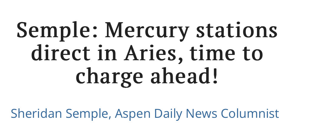 Mercury stations direct in Aries, time to charge ahead!