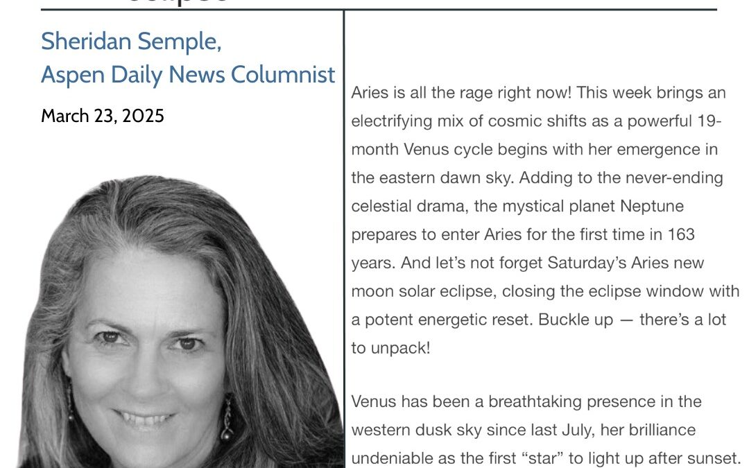 Fiery new beginnings: Venus, Neptune and the Aries eclipse